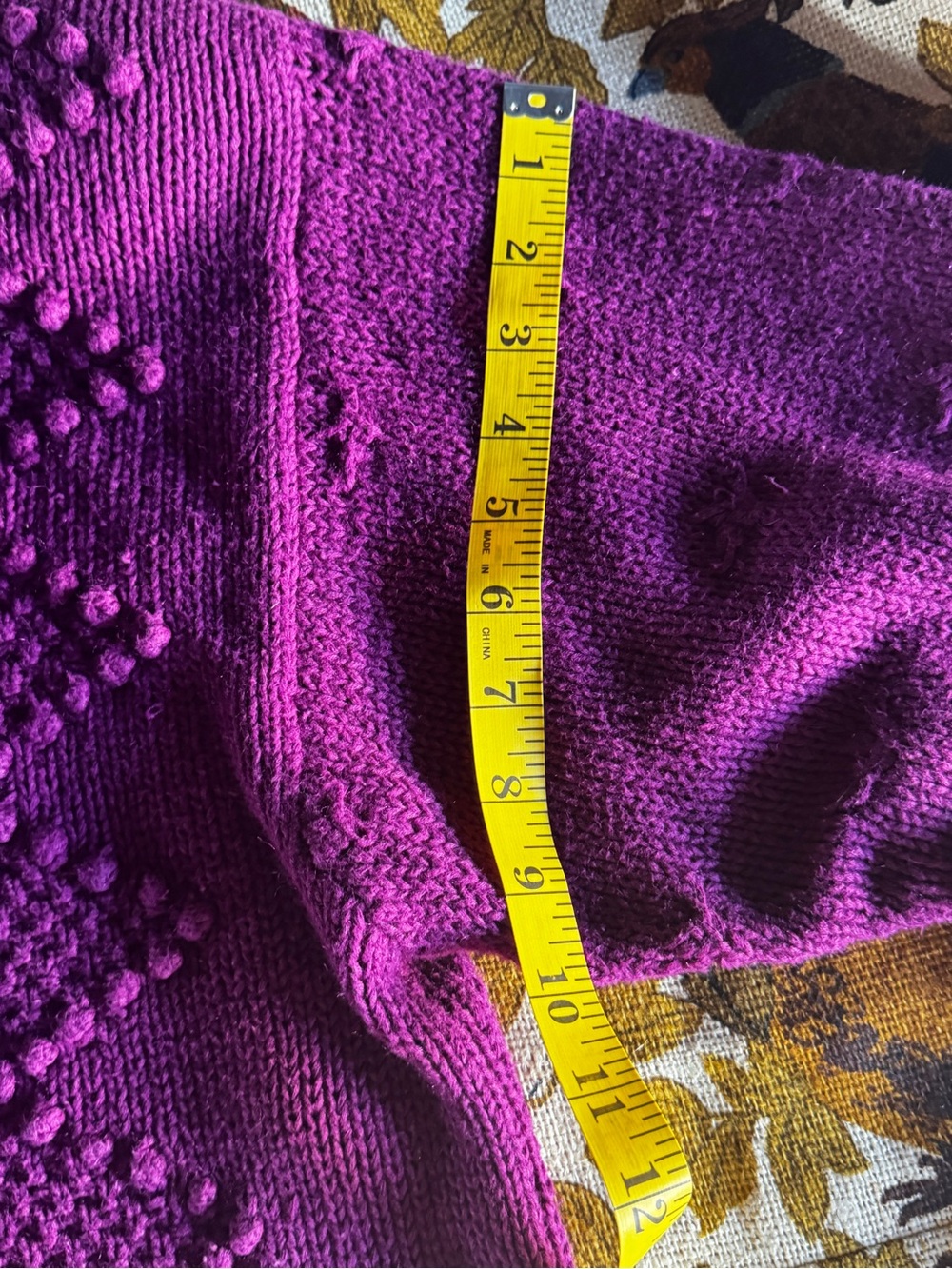 Vintage Mock Neck Sweater - Deep Plum - Picture 9 of 11